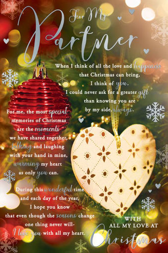 Picture of FOR MY PARTNER CHRISTMAS CARD